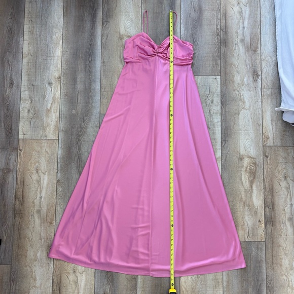 Vintage Victorian Revival Maxi Dress Size 18 Pink Prairie Cottage Romantic 70s - Picture 15 of 16